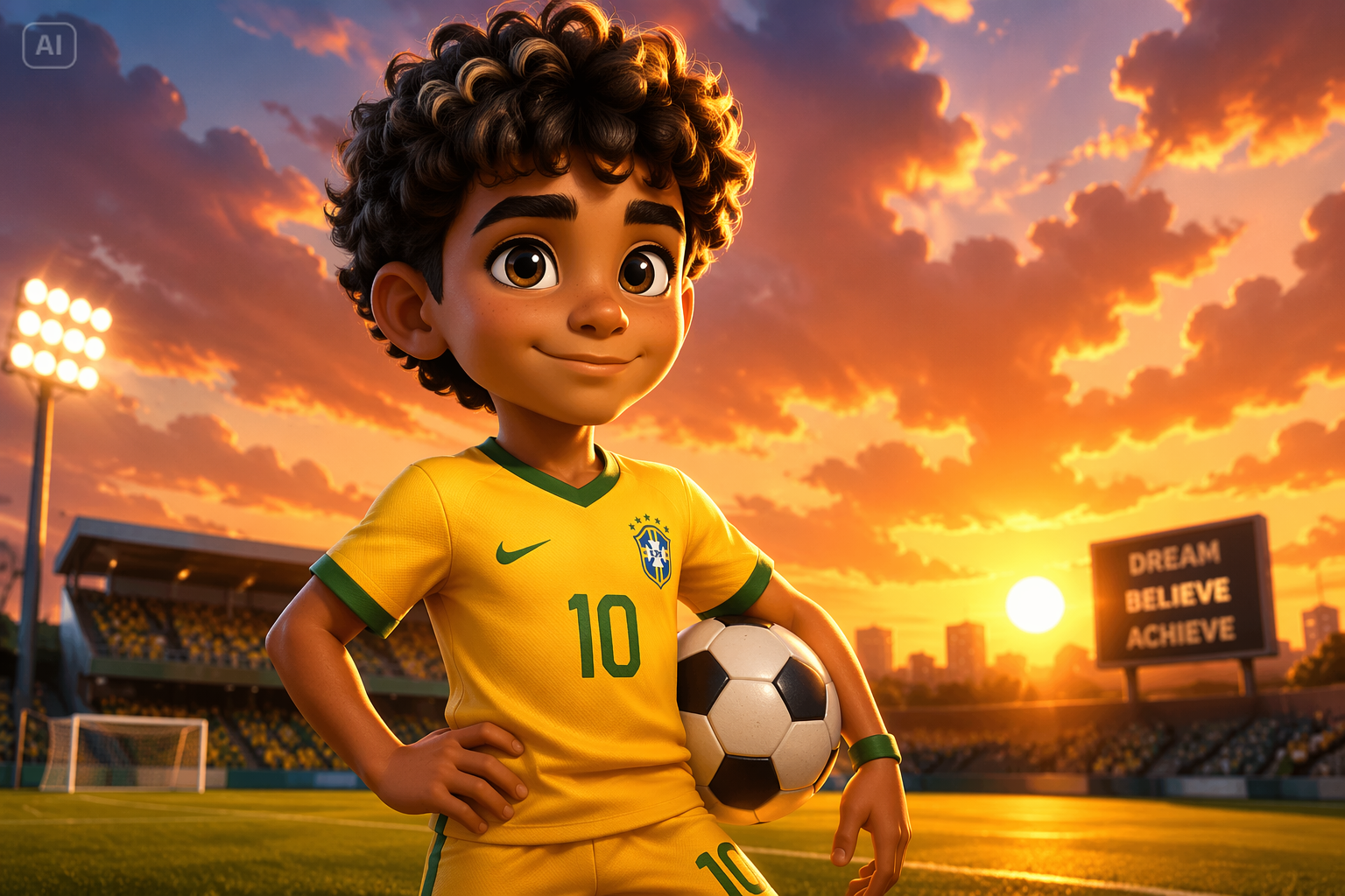 AI voetbal avatar generator van foto functies