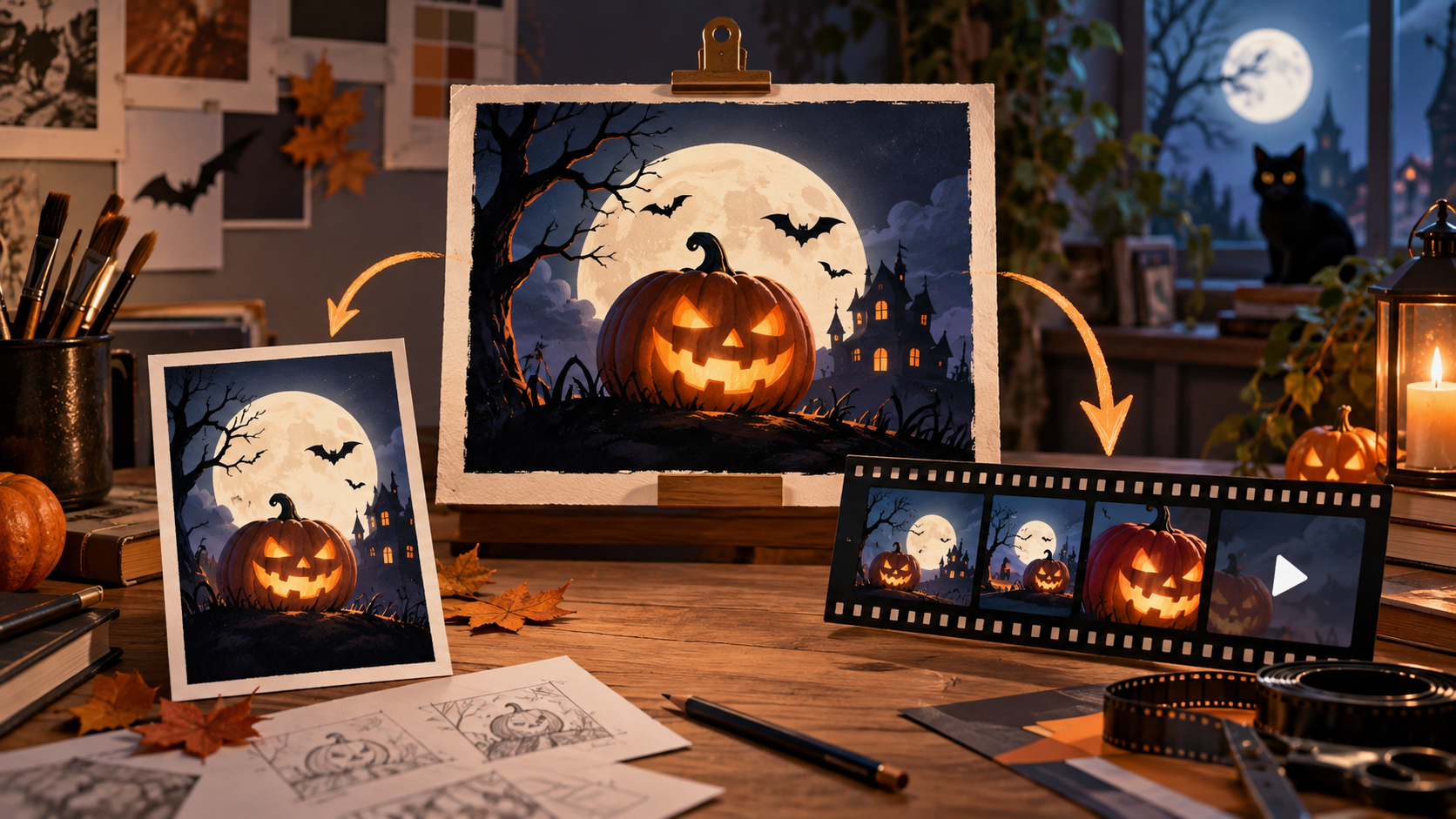 Build Halloween Posters and Short Videos from One Approved Event Brief