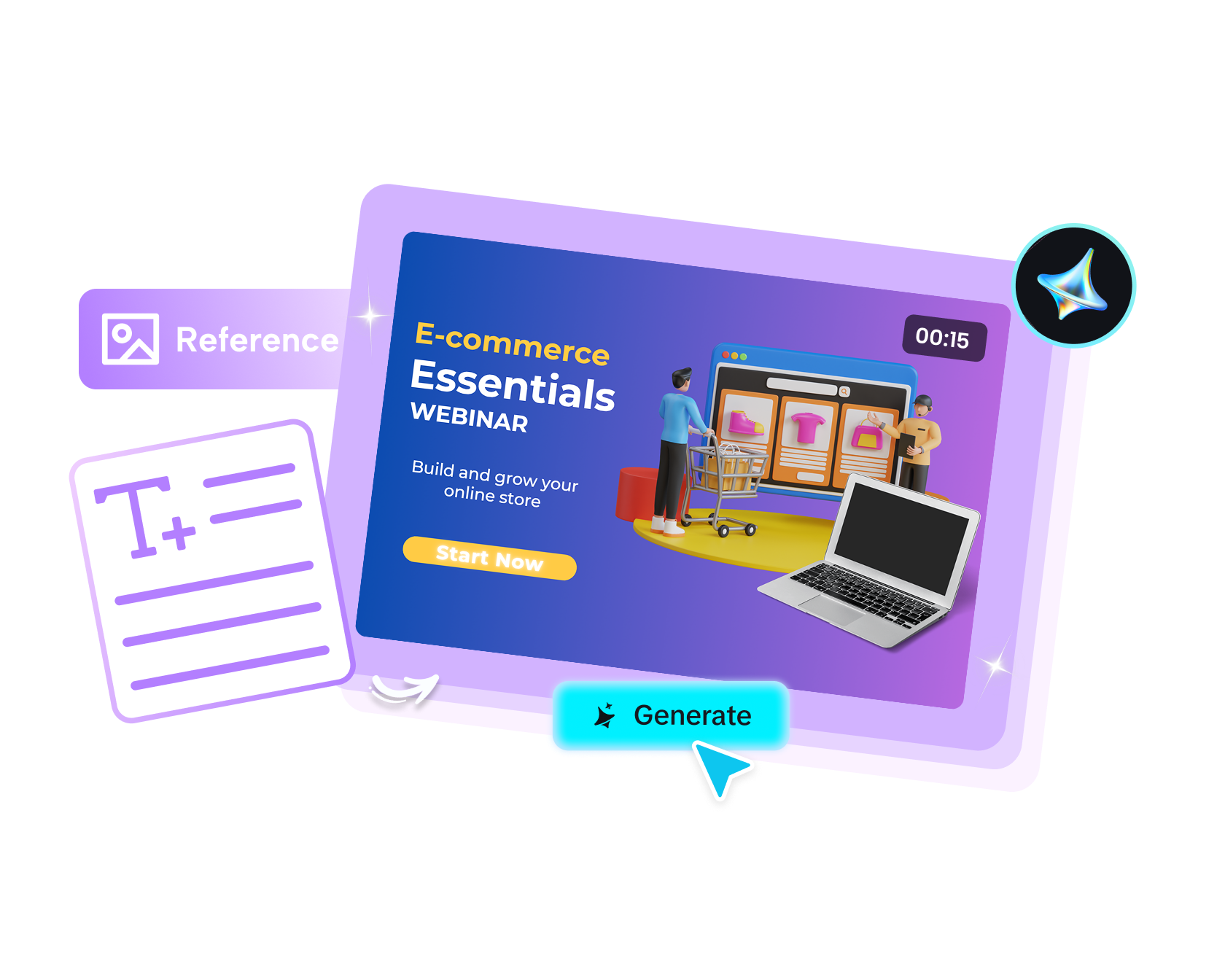 Creează videoclipuri gratuite pentru comerț electronic cu AI