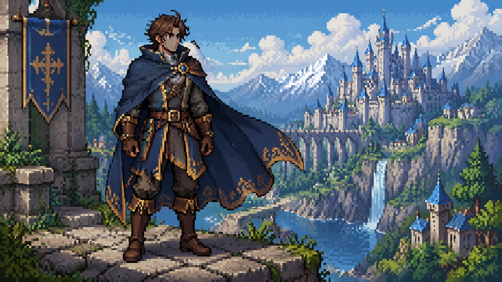 Dreamina pixel art filter prompt example 3: Fantasy Game Avatar