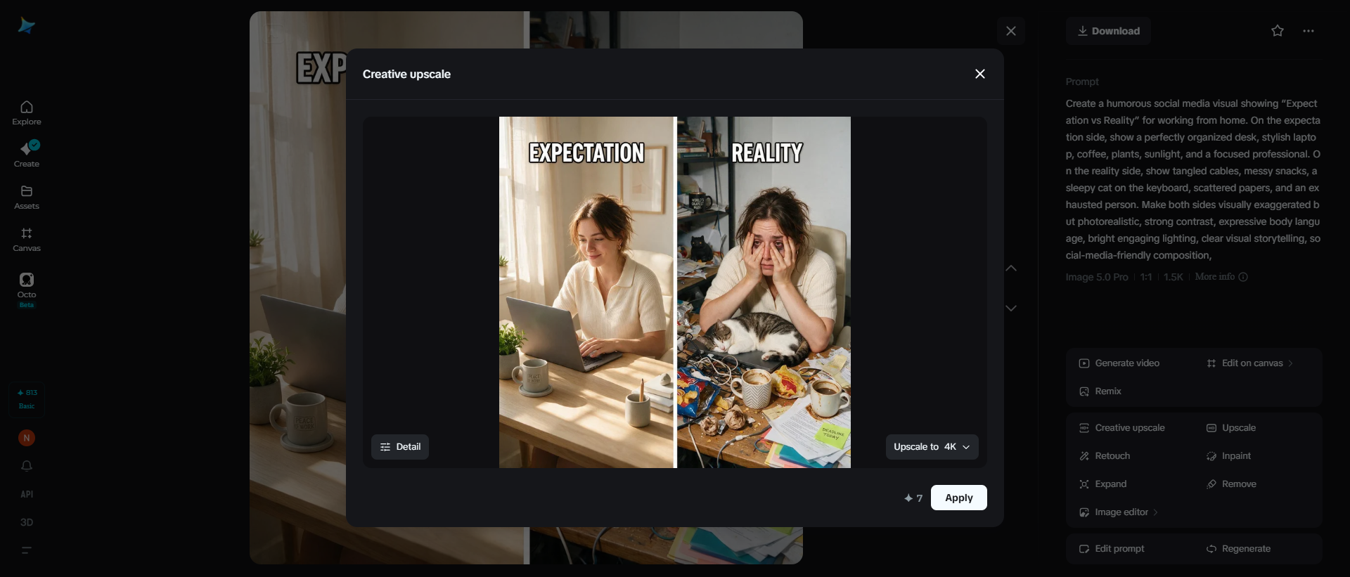 Creative upscale