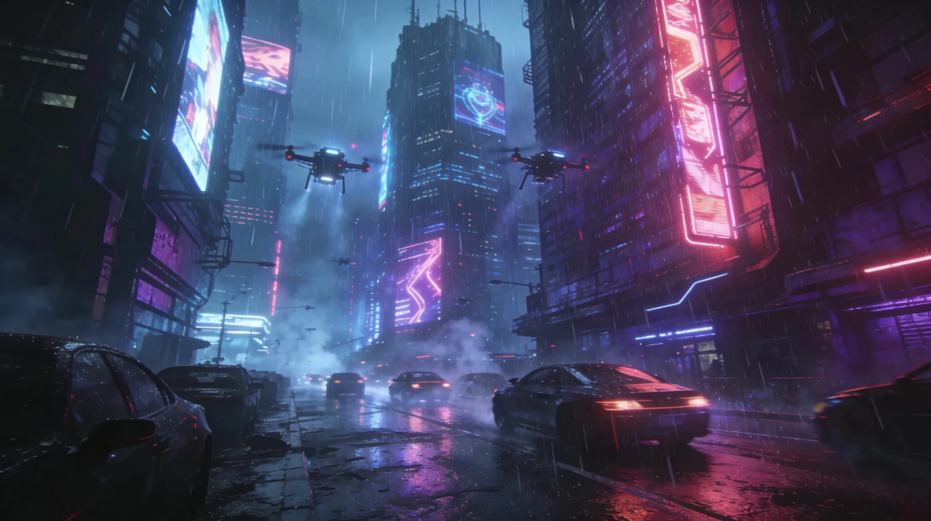 AI concept art and cinematic scenes image