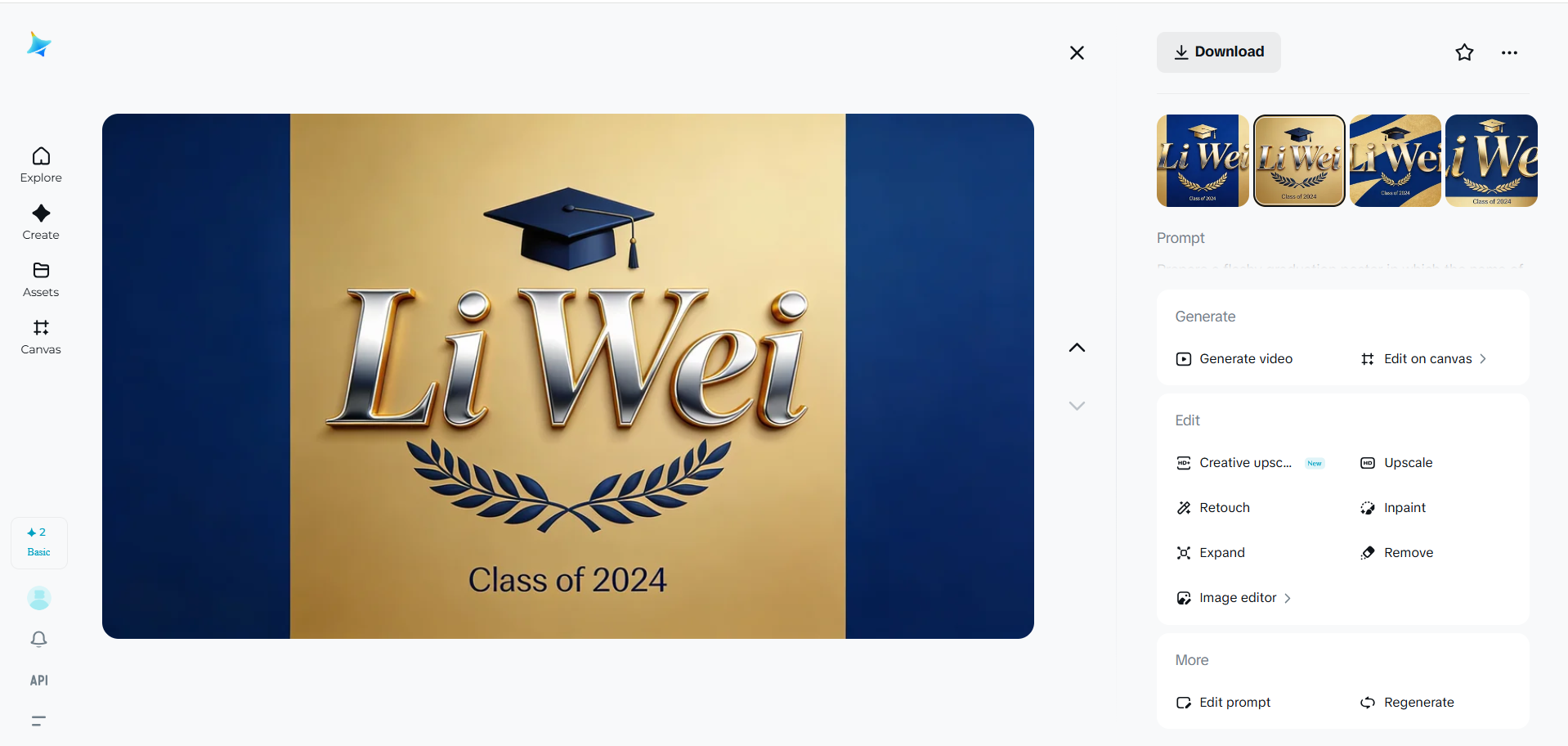 poster di laurea della star dello spettacolo