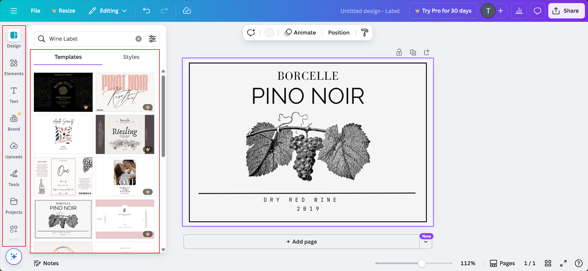personalized wine labels