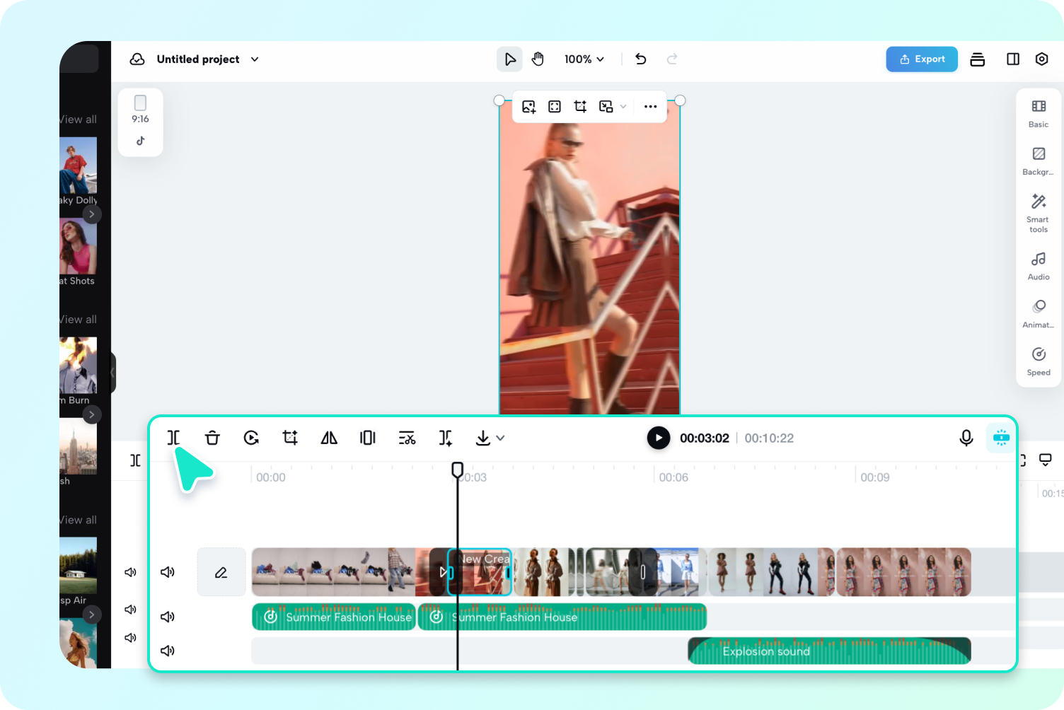 Gunakan alat pemotong video