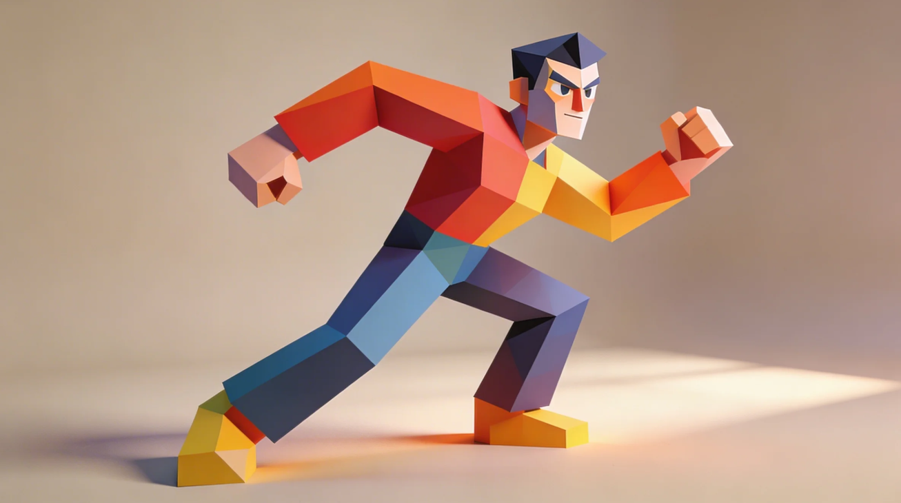 3D 로우 폴리 캐릭터 이미지