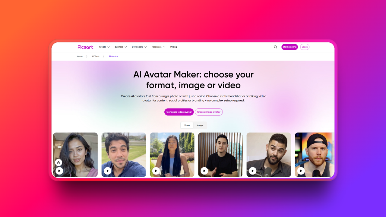 Generatore di avatar AI di PicArt