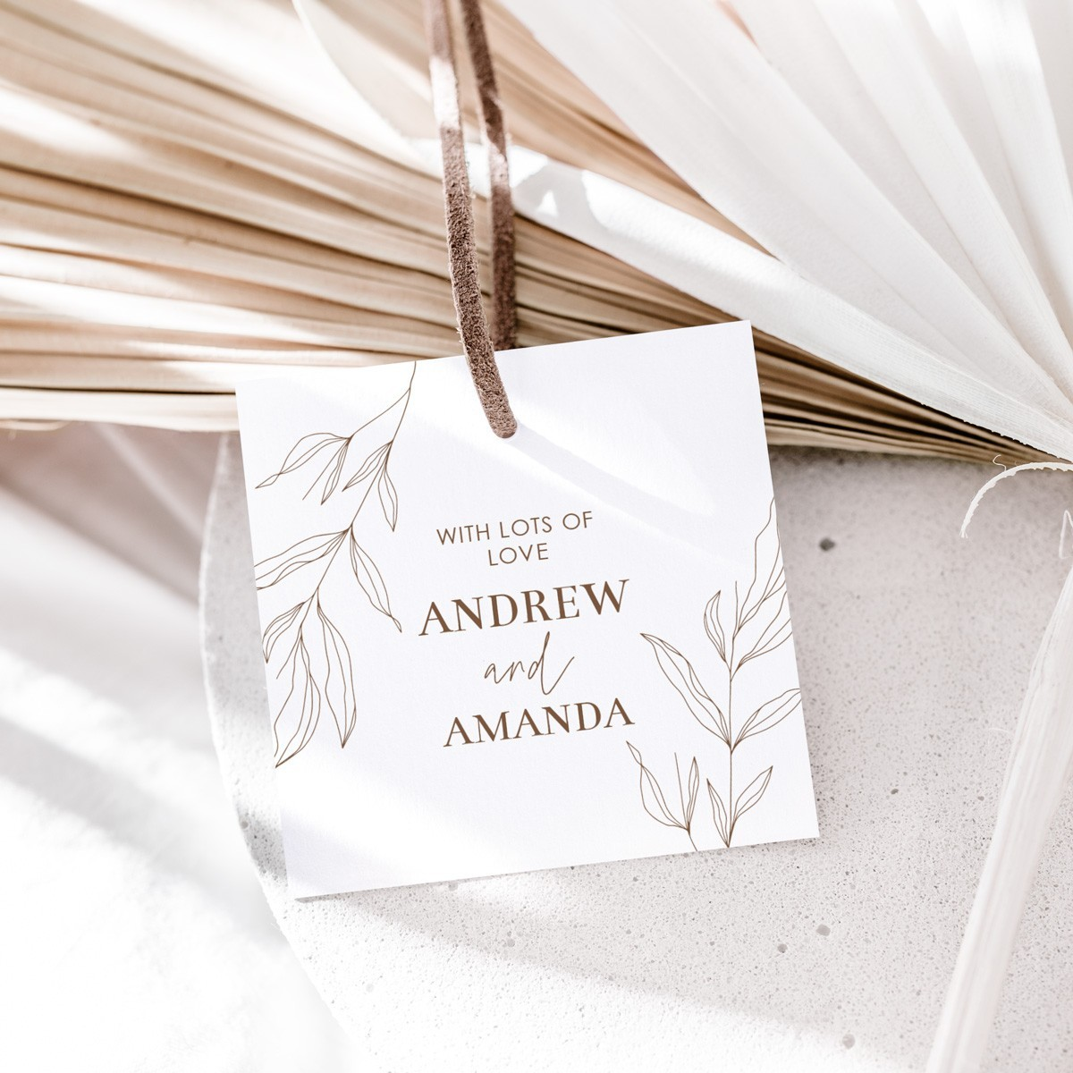 Minimalist gift tag design