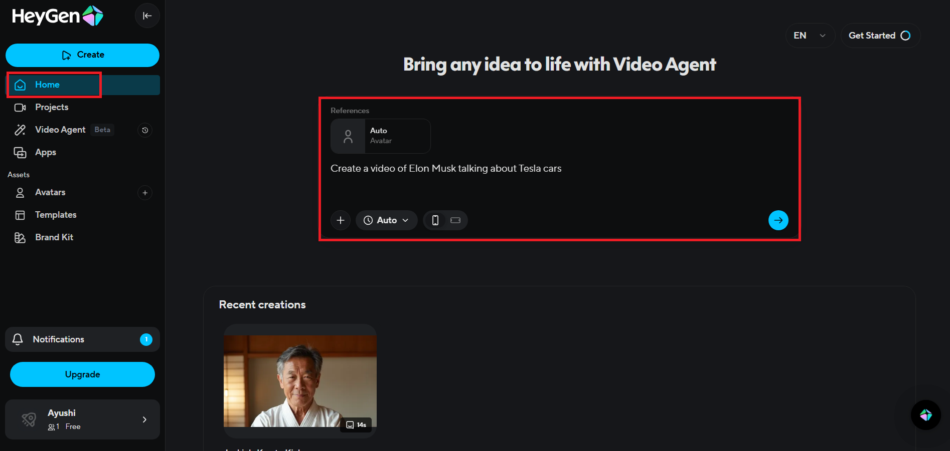 Enter your video idea
