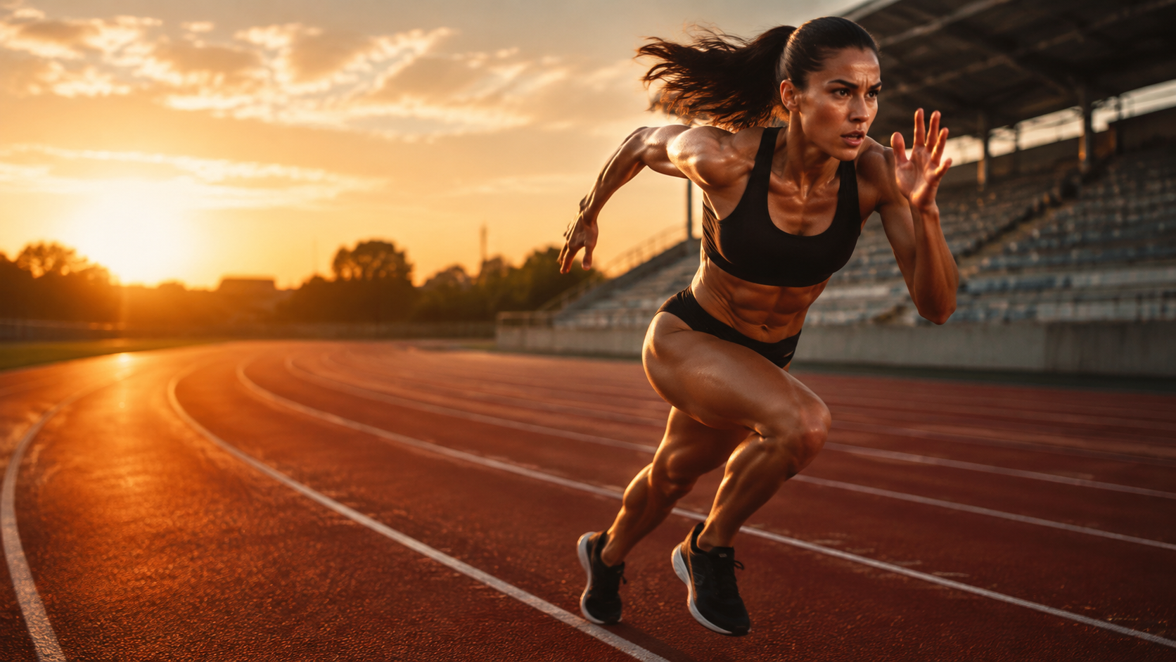 Sunrise Track Sprint for sport girl video breakdown