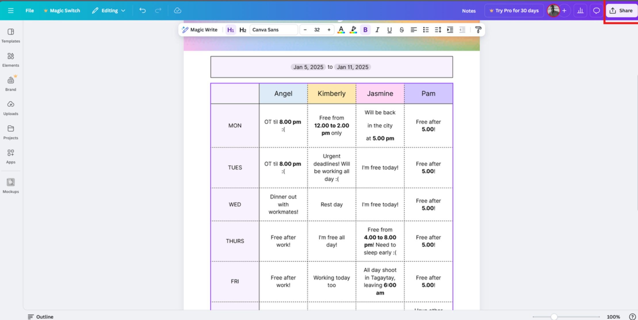 How to create a to do list with Canva