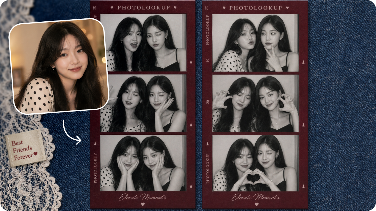 Transform your own photo into a vintage photobooth shot