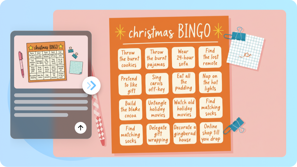 Rediseñar cualquier diseño de bingo con transformación de imagen a imagen