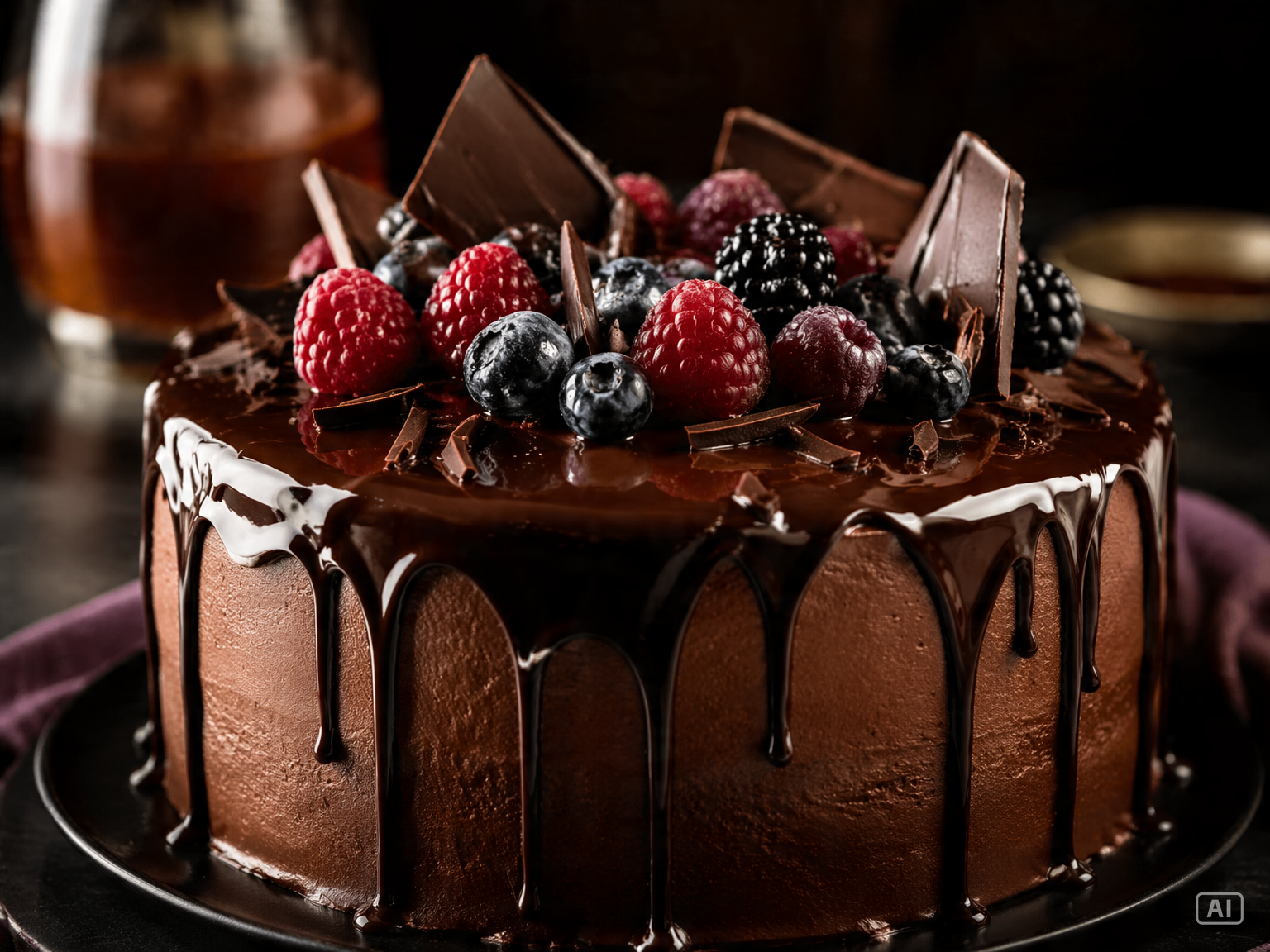 Chocolate drip cake image generated by Pippit