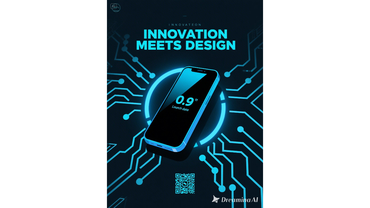Tech product launch poster