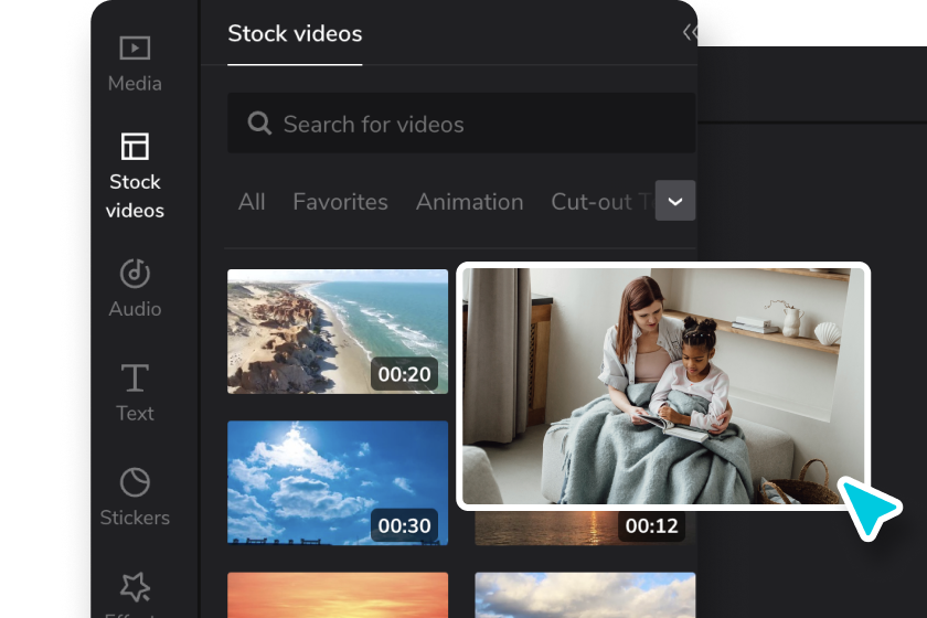 Selecione um template de vídeo educativo