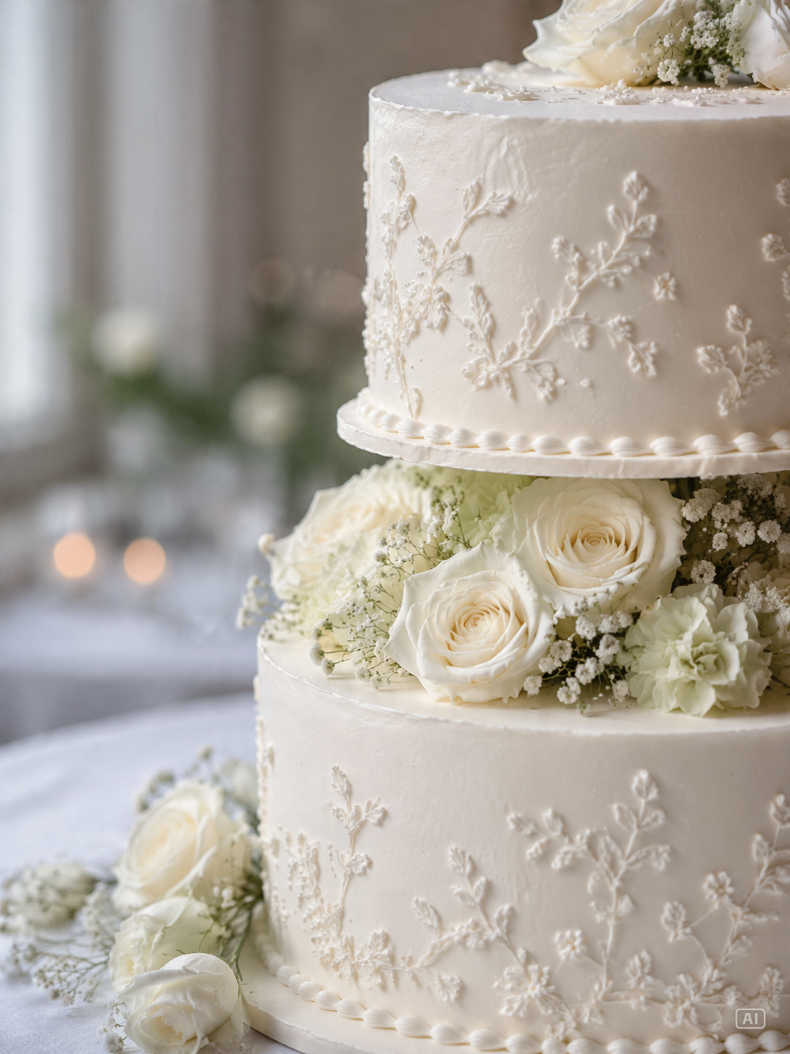 Wedding cake image generated by Pippit