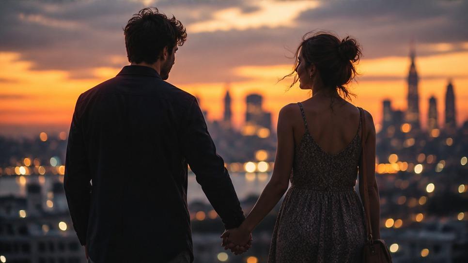 Mani in amore tenute pubblicamente: immagine della rivelazione finale