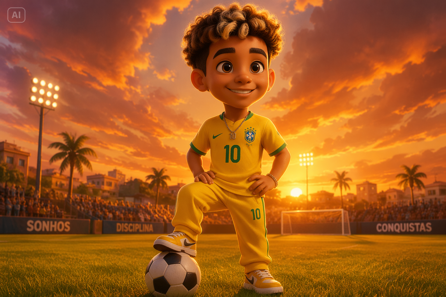 AI voetbal avatar generator van foto functies