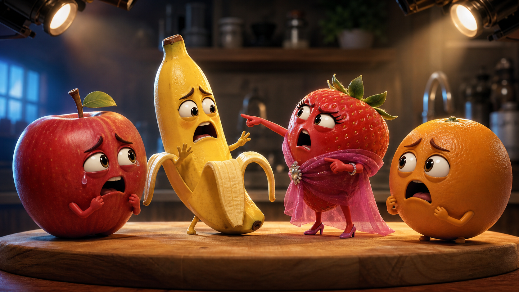 AI generatore di storie di frutta eroe visivo di Dreamina