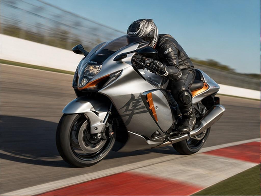 Suzuki Hayabusa AI Prompt prompt example 2 - Racetrack speed pass
