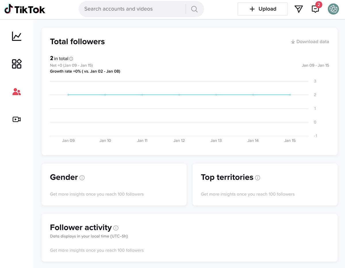 Analiza wzrostu obserwujących na TikTok