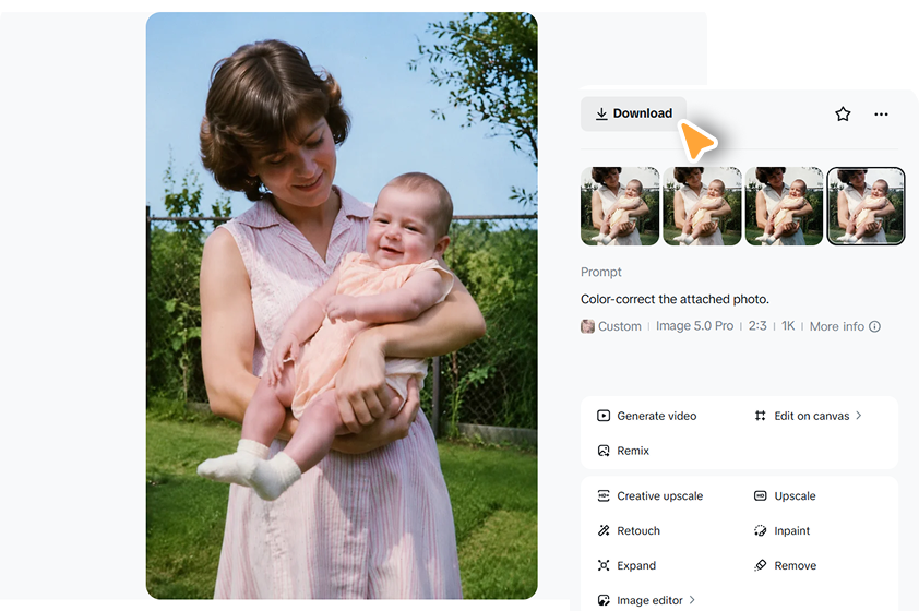 Ladda ner din favoritåterställda utdata