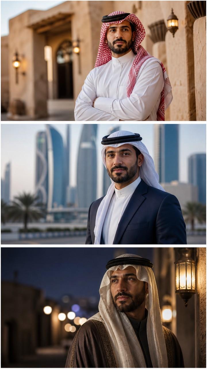 Arabic Man Photo editing Prompts mobile hero