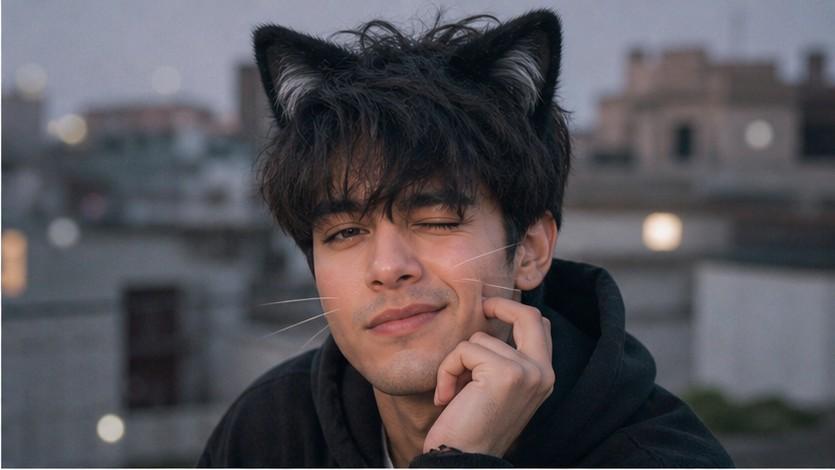Cat Ears Filter example 2