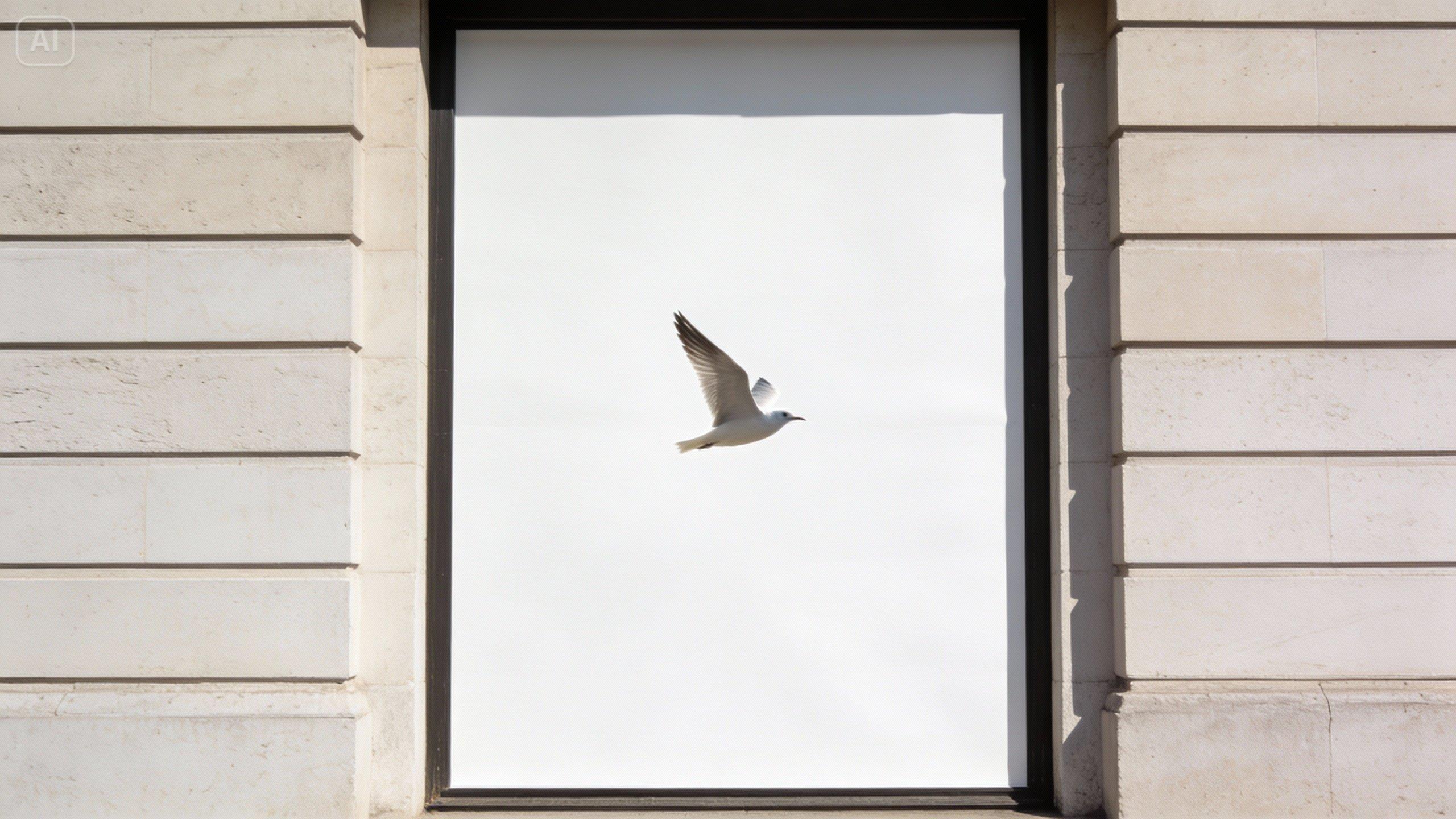 minimalist poster with a symbol that represents the idea of freedom