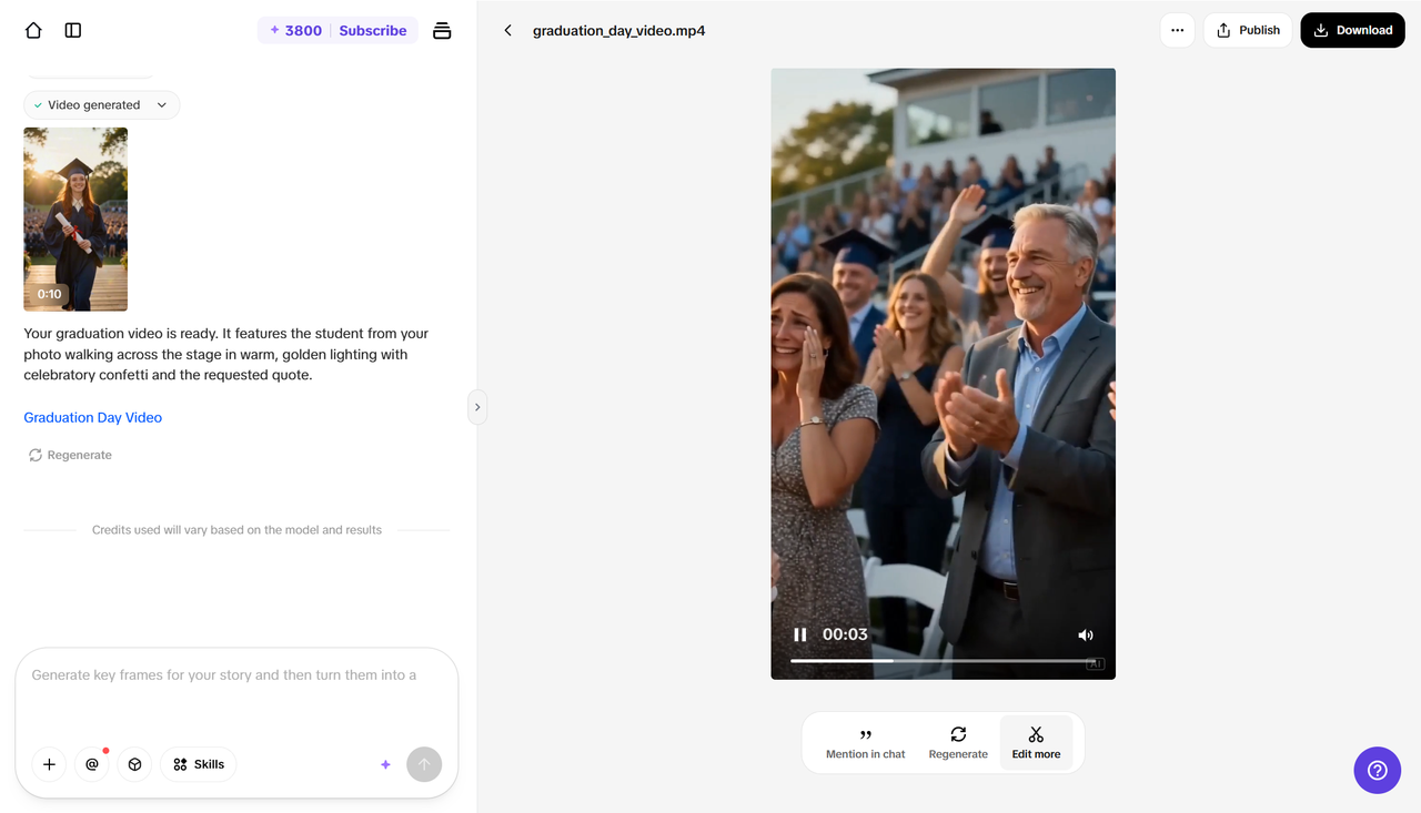 Preview the created video