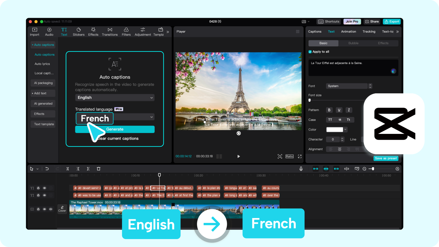 Compétences : Anglais (É.-U.), Français (É.-U.), Traduction