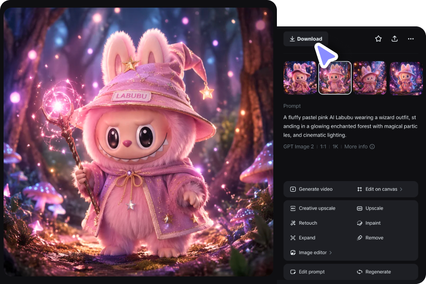 Generate, preview, and download your creation