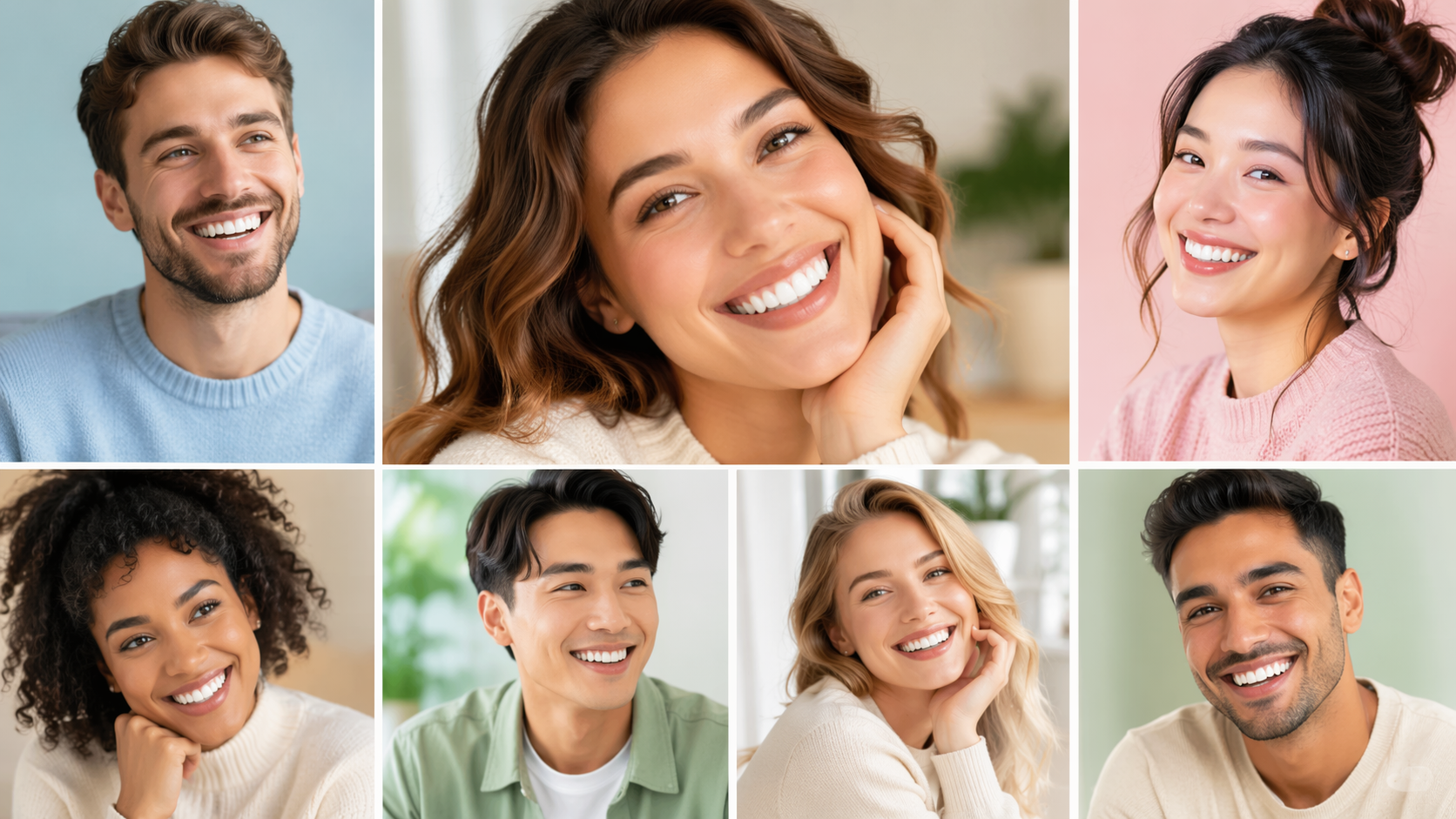 Dreamina teeth whitening filter prompt example 5: Pastel Beauty Smile Board