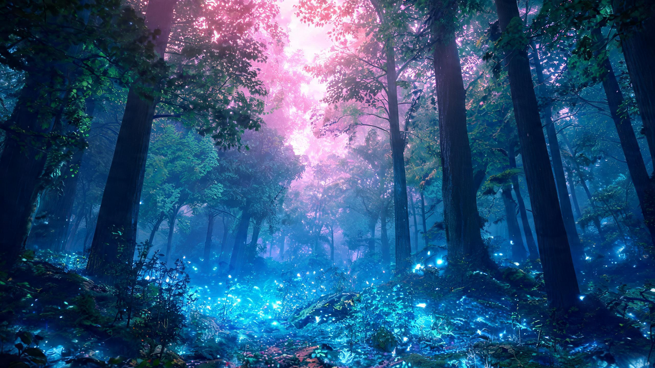 Fantasy scenă cu magice relighting