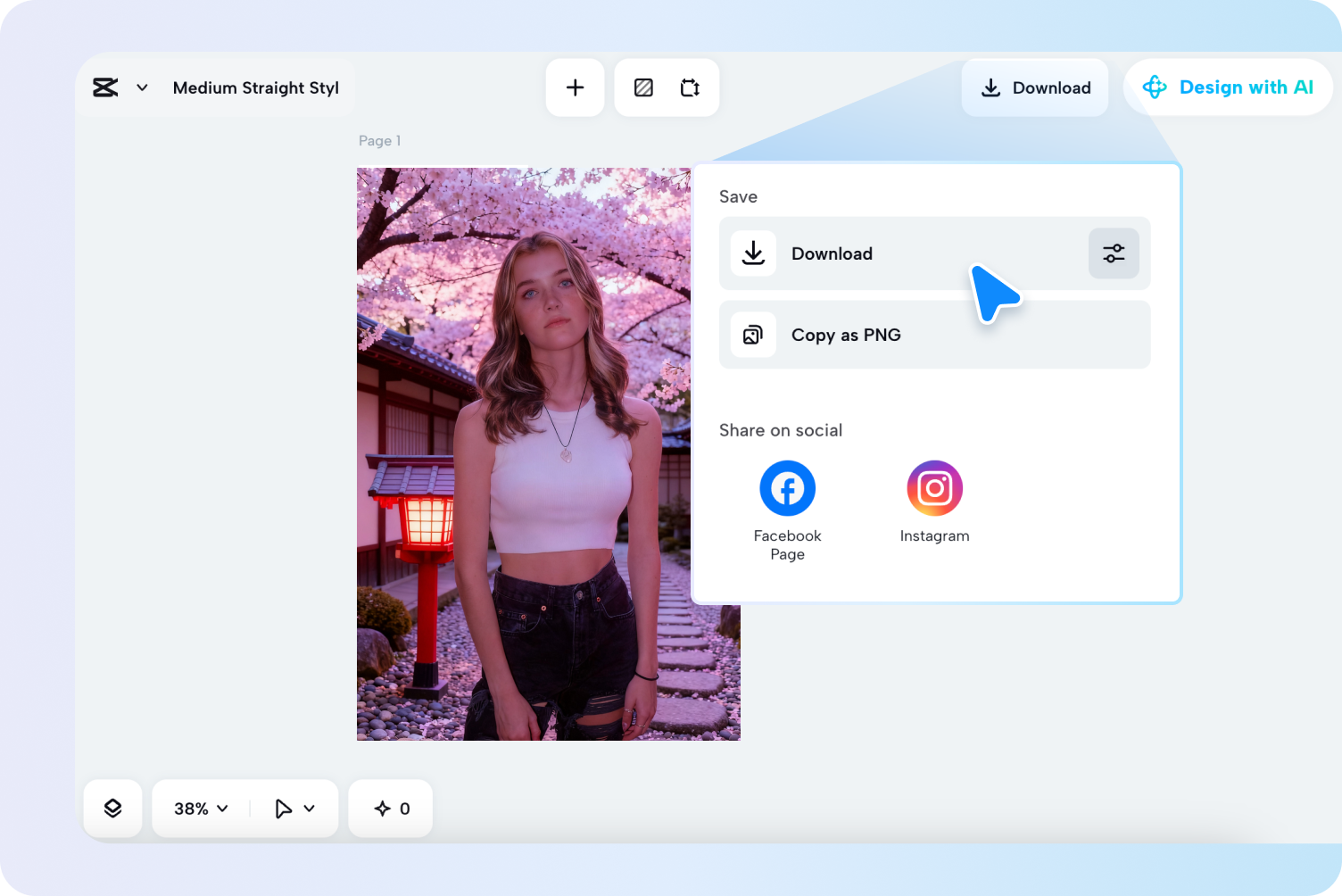 Refine and download your combined image