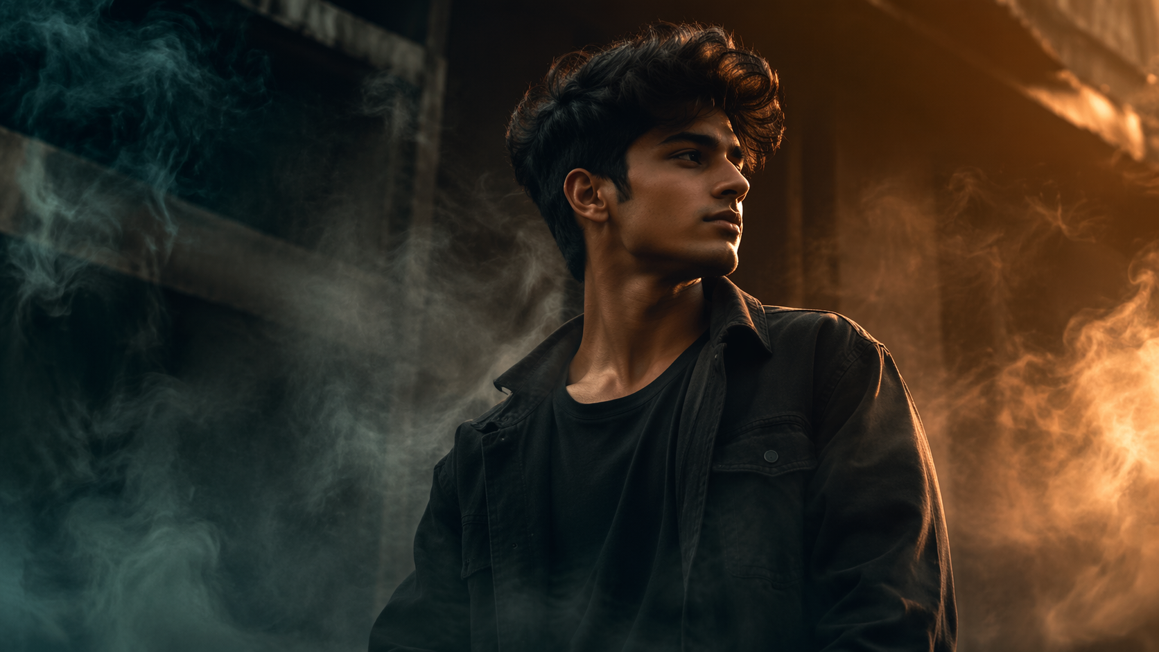 Dreamina anup editz ai prompt prompt example 3: Urban Smoke Background