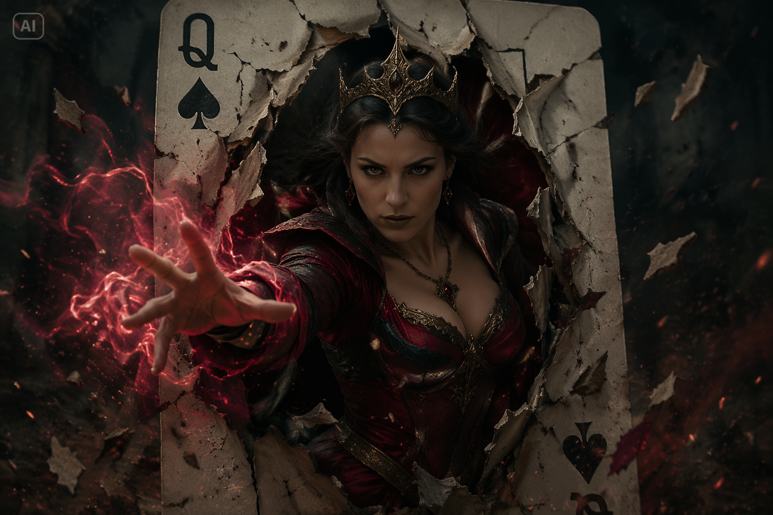 queen of spades AI prompts features
