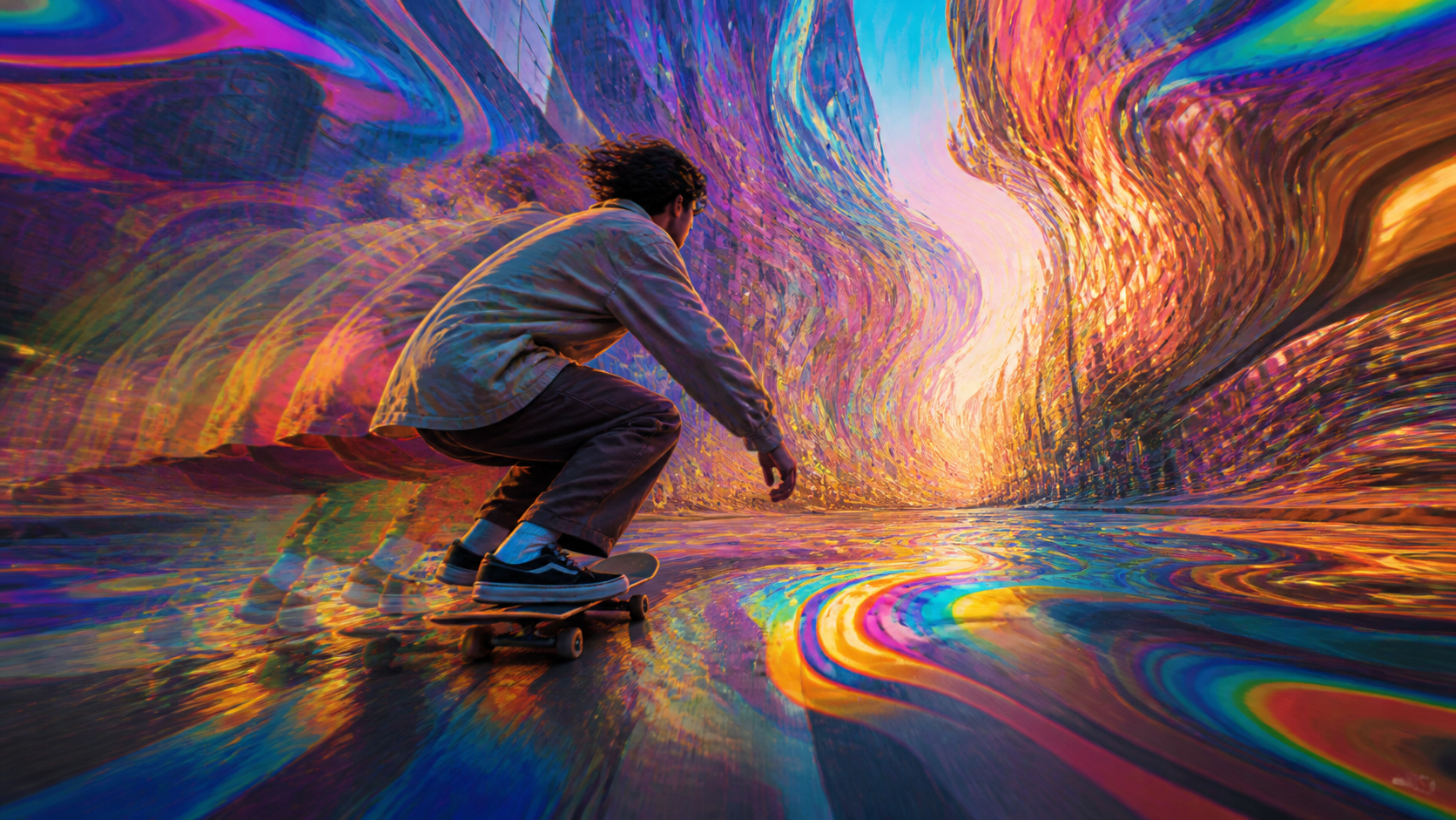 LSD Hallucinogenic Color Waves original 16:9 effect visual 2