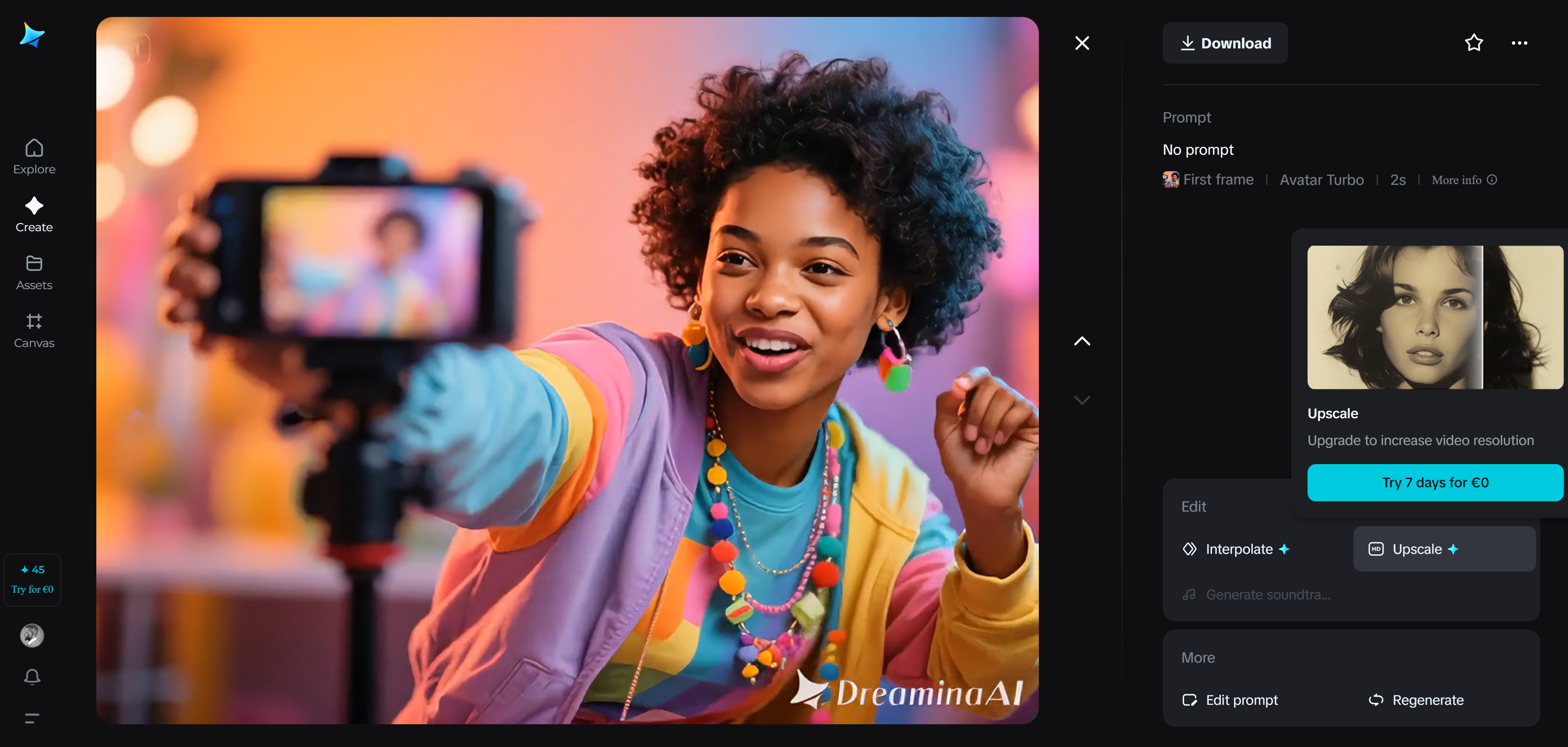 Dreamina HD förstoring
