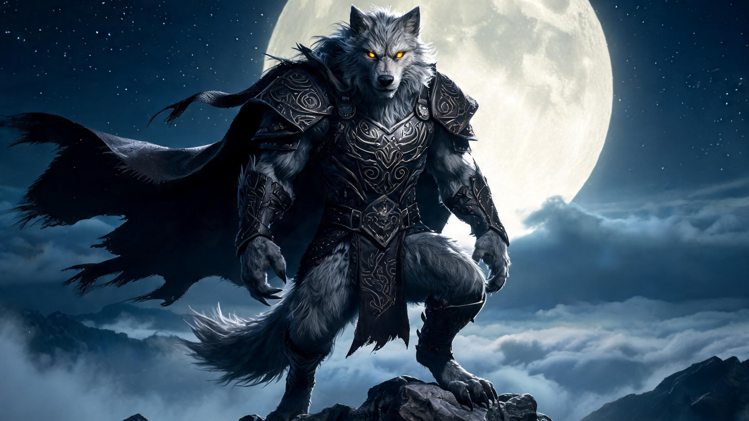 Prompt for a legendary alpha werewolf