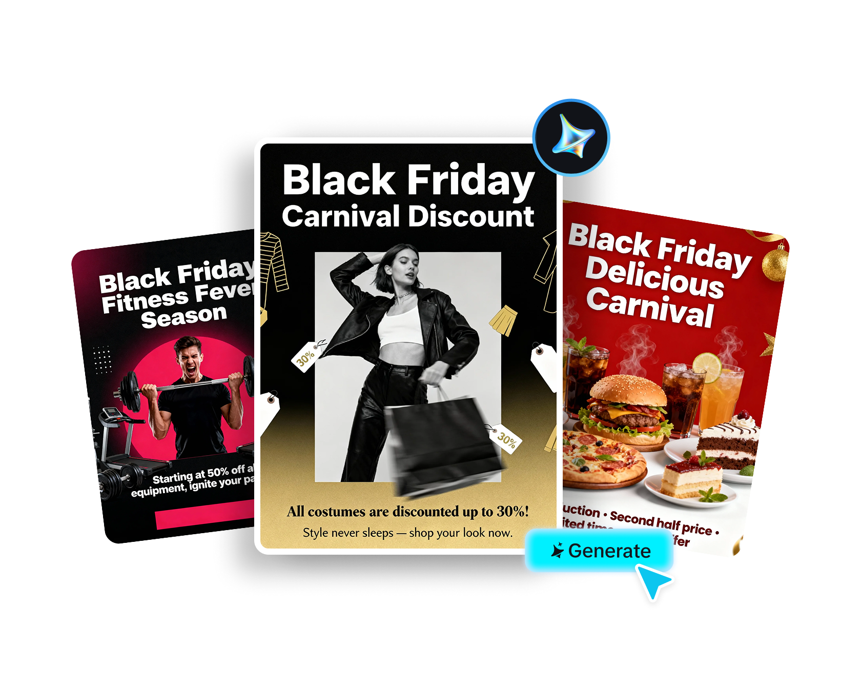 Poster gratuit și personalizabil pentru Black Friday