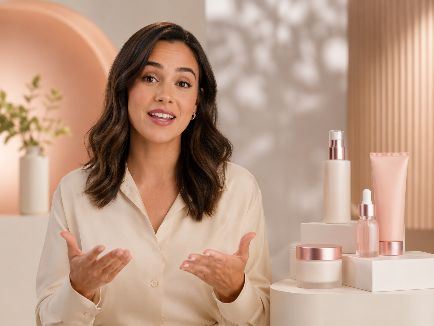 Dreamina advertisement lip sync AI prompt example 2