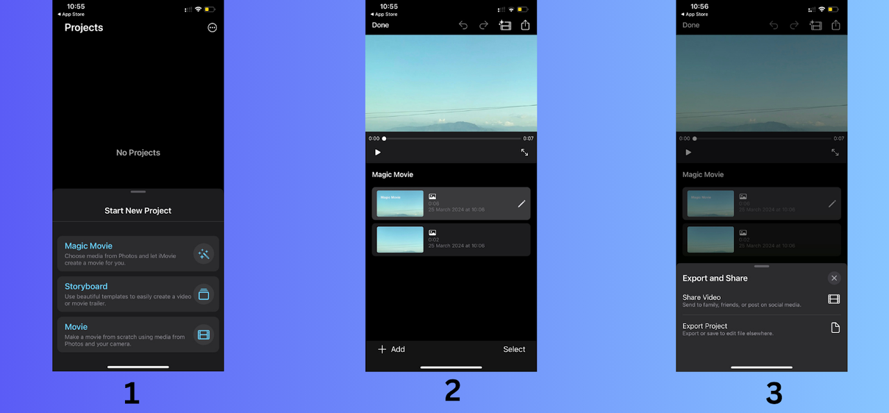 Περικόψτε το βίντεό σας στο iMovie
