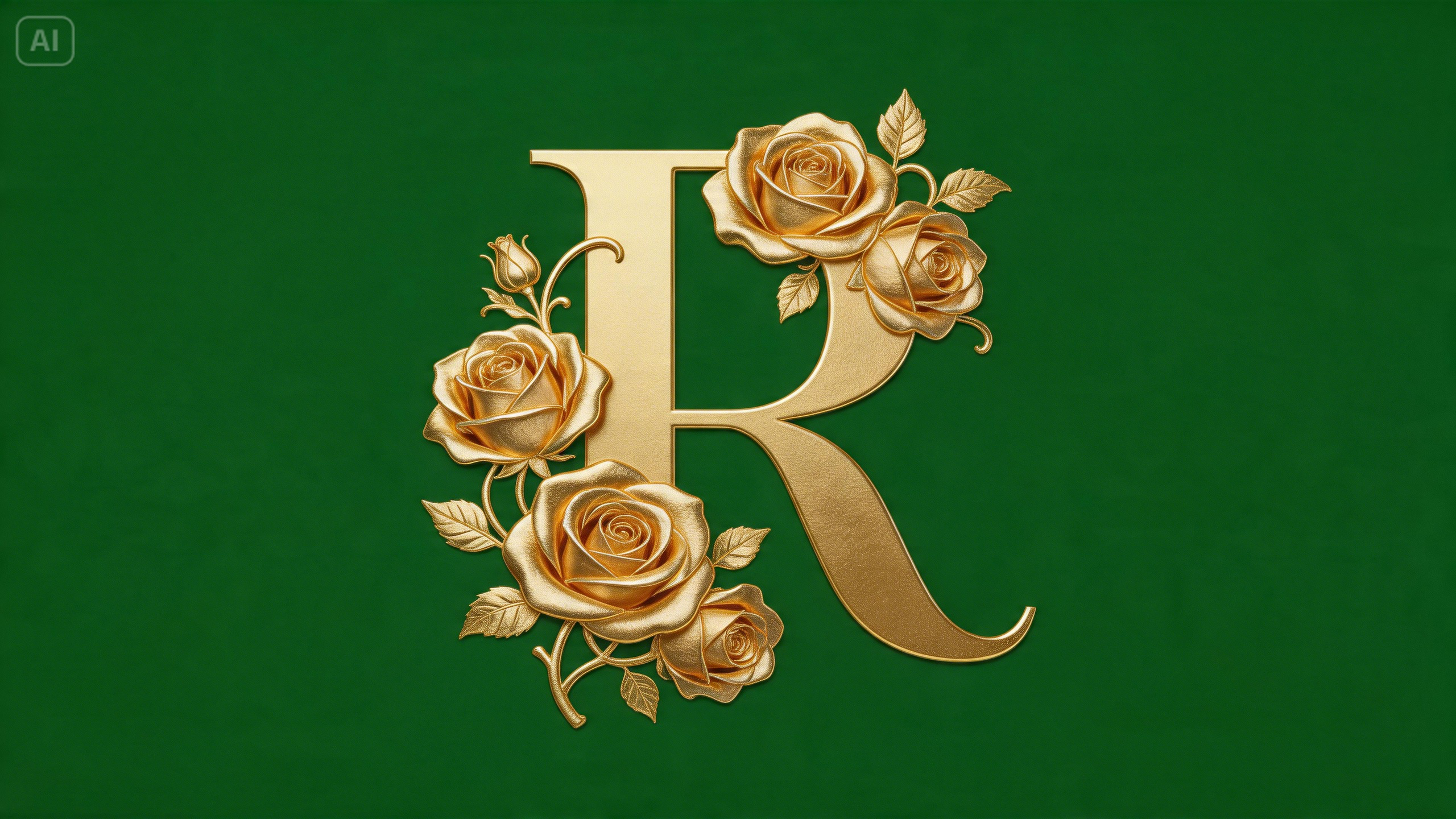 Solicite um monograma de rosa de luxo