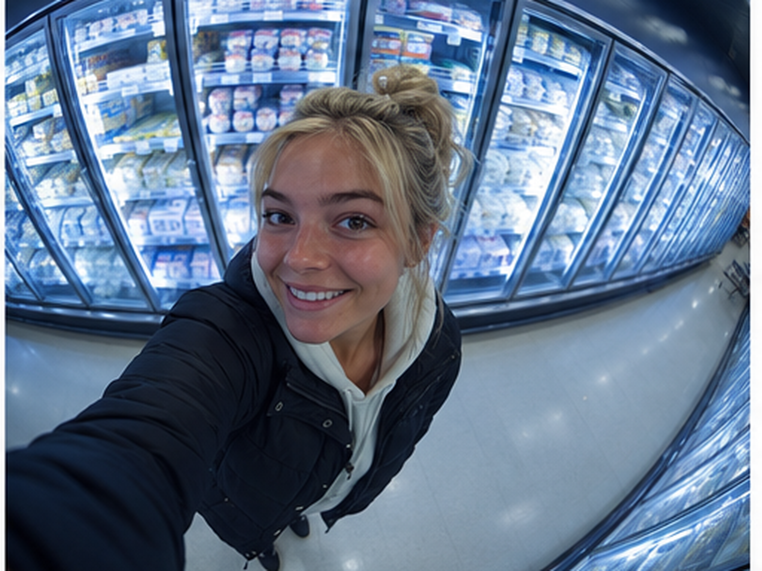 Shopping cart selfie