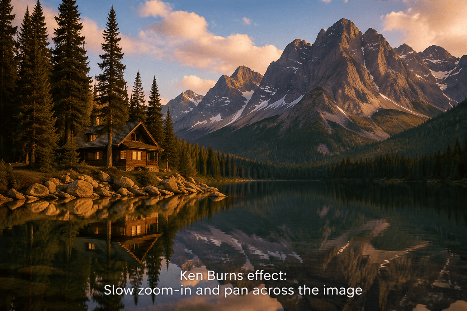 Ken Burns zoom and pan effect