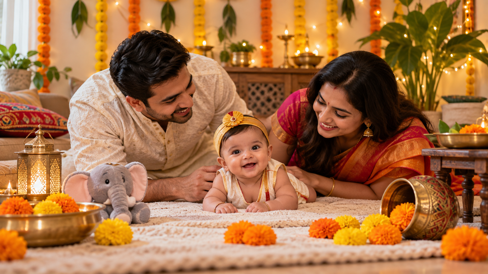 Ganesh Chaturthi baby photo prompts prompt example 3