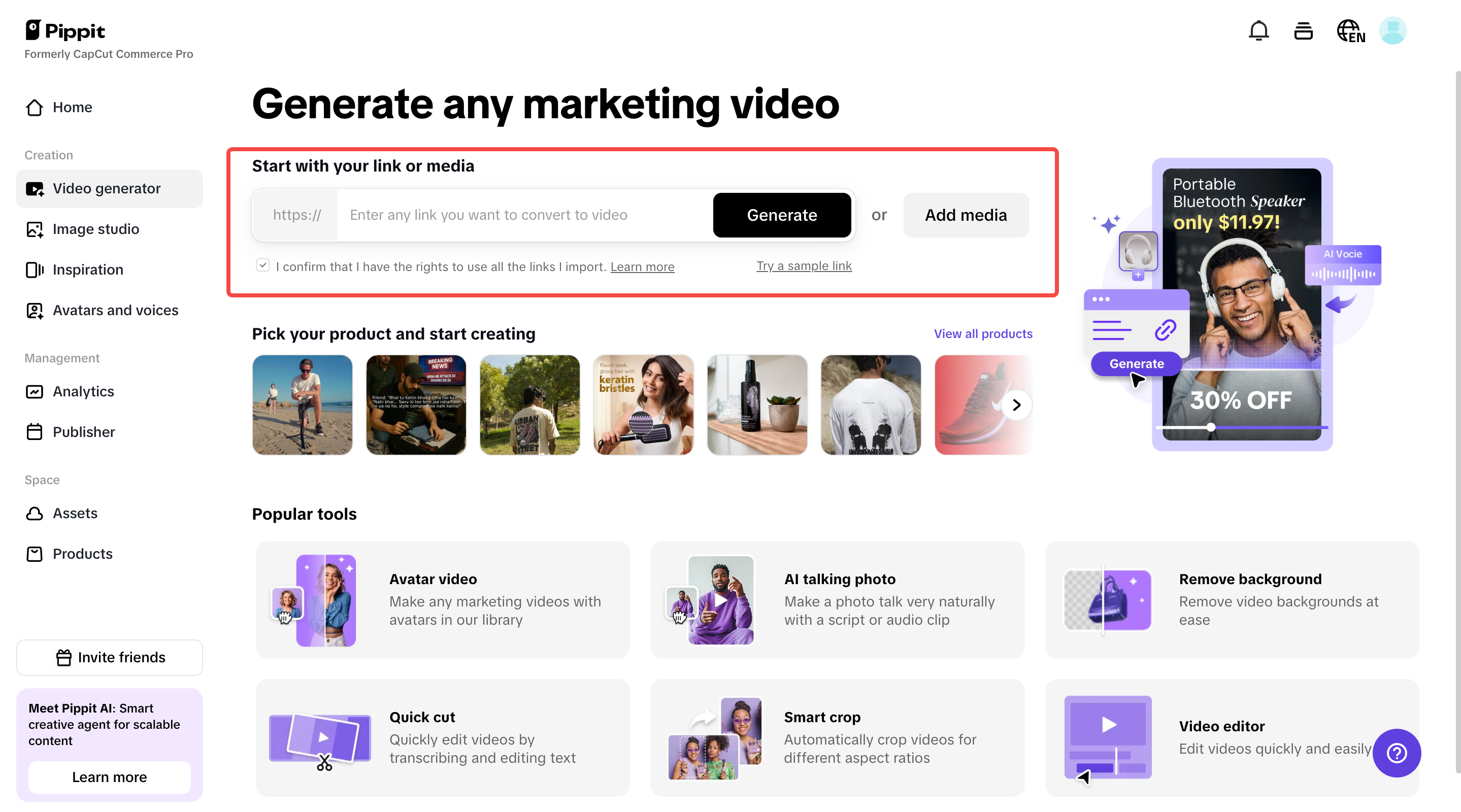 Masuk ke generator video