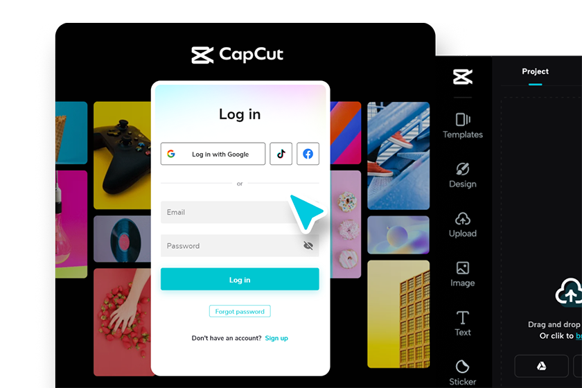 Truy cập CapCut để tạo logo tên mình